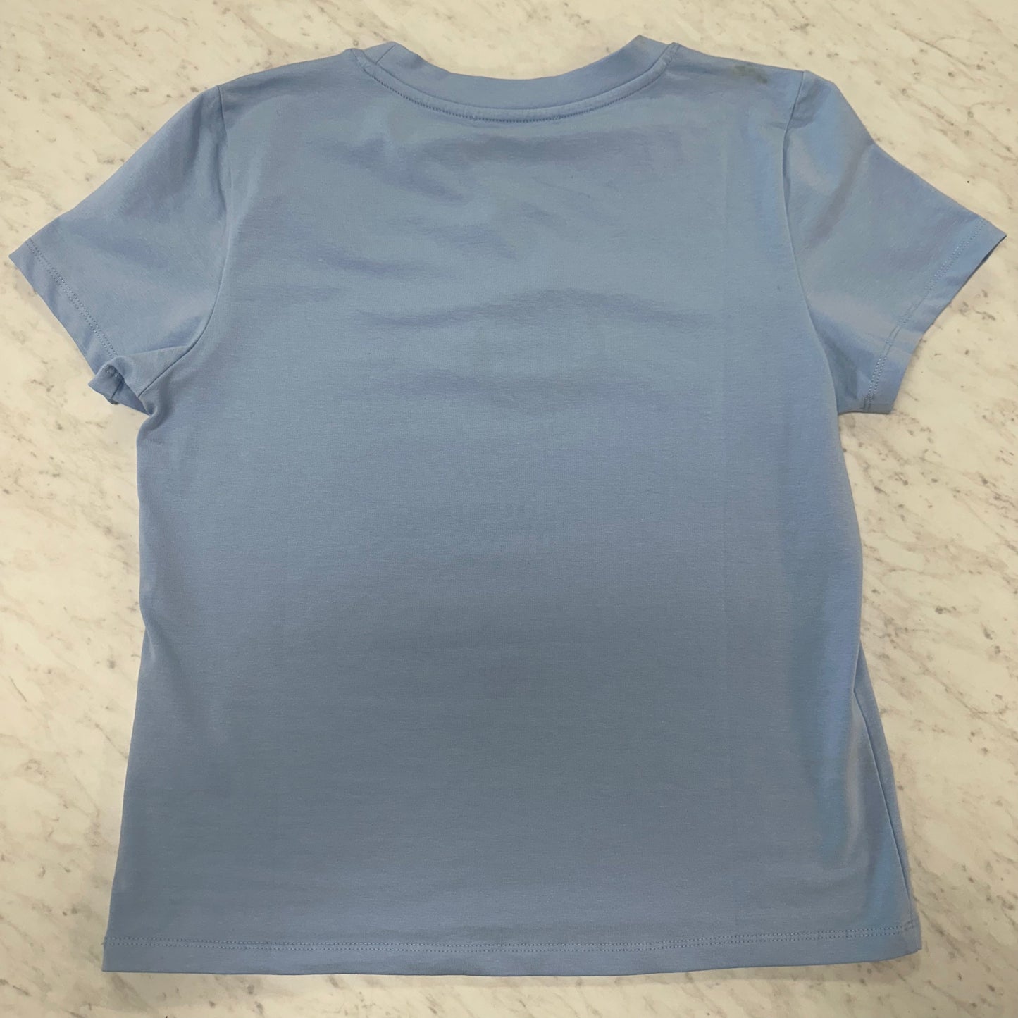 NWT White Fox M Baby Blue Relaxed Baby Tee