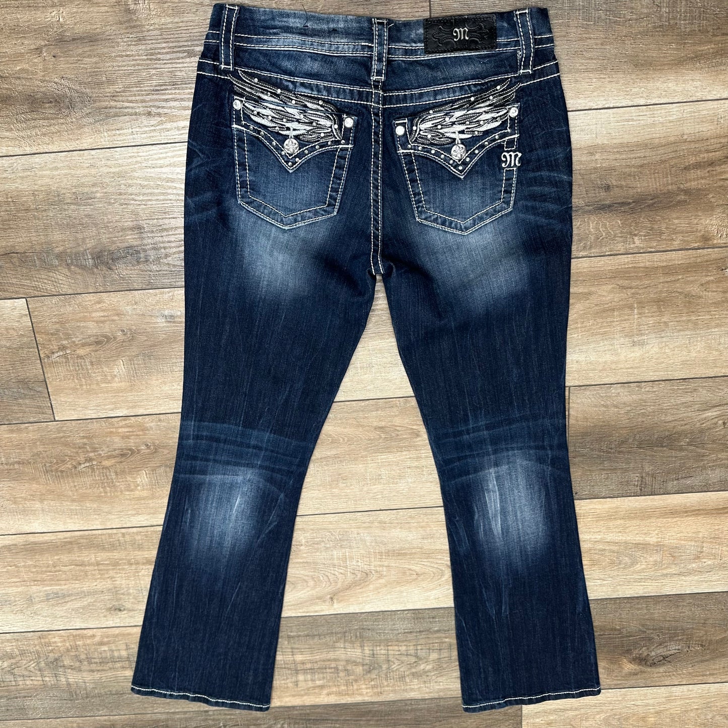 Miss Me 27 Mid-Rise East Boot Dark Wash Jeans