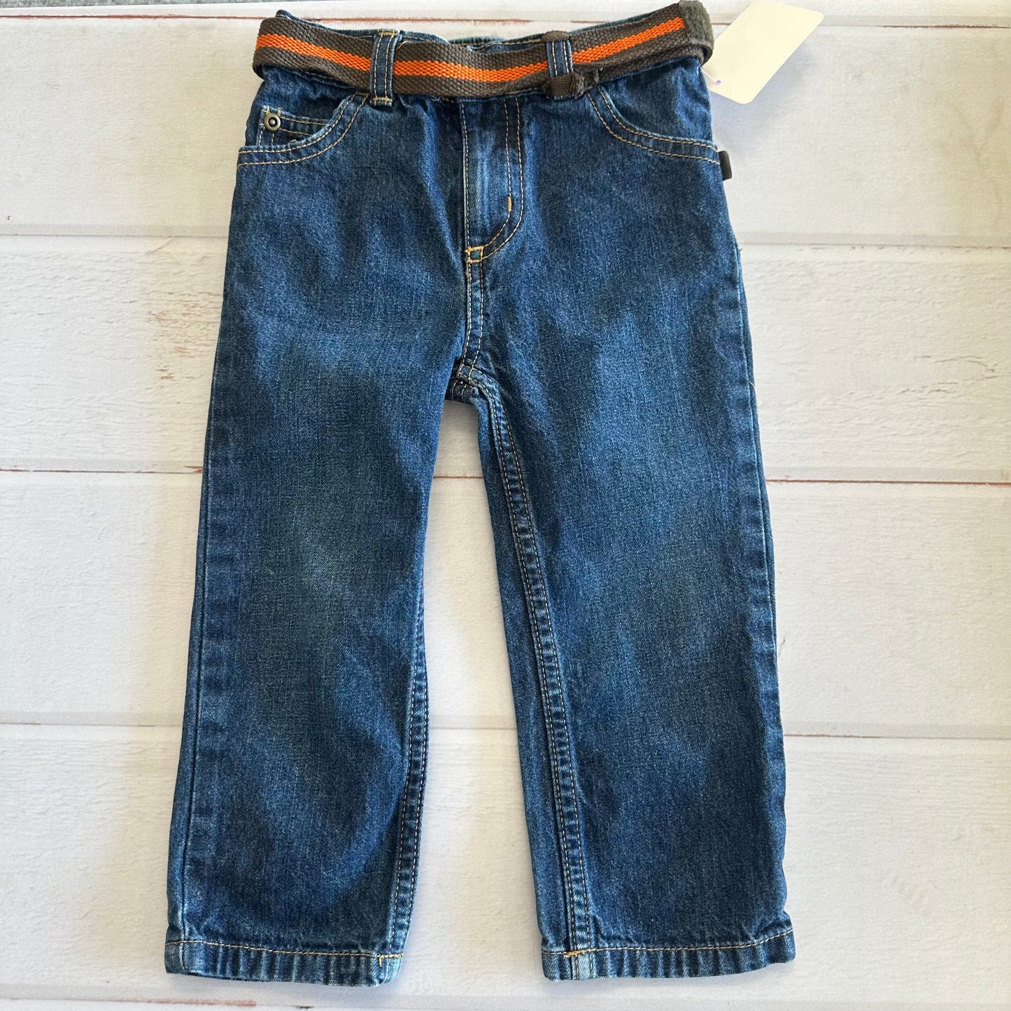 Boys Carter 24M Dark Wash Jeans w/ Belt