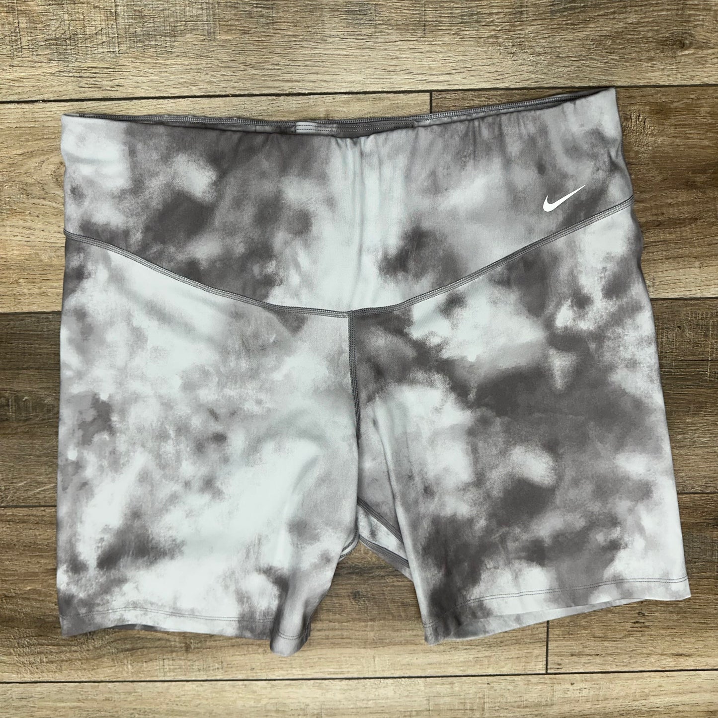 Nike 2X Grey Tye-Dye Biker Shorts
