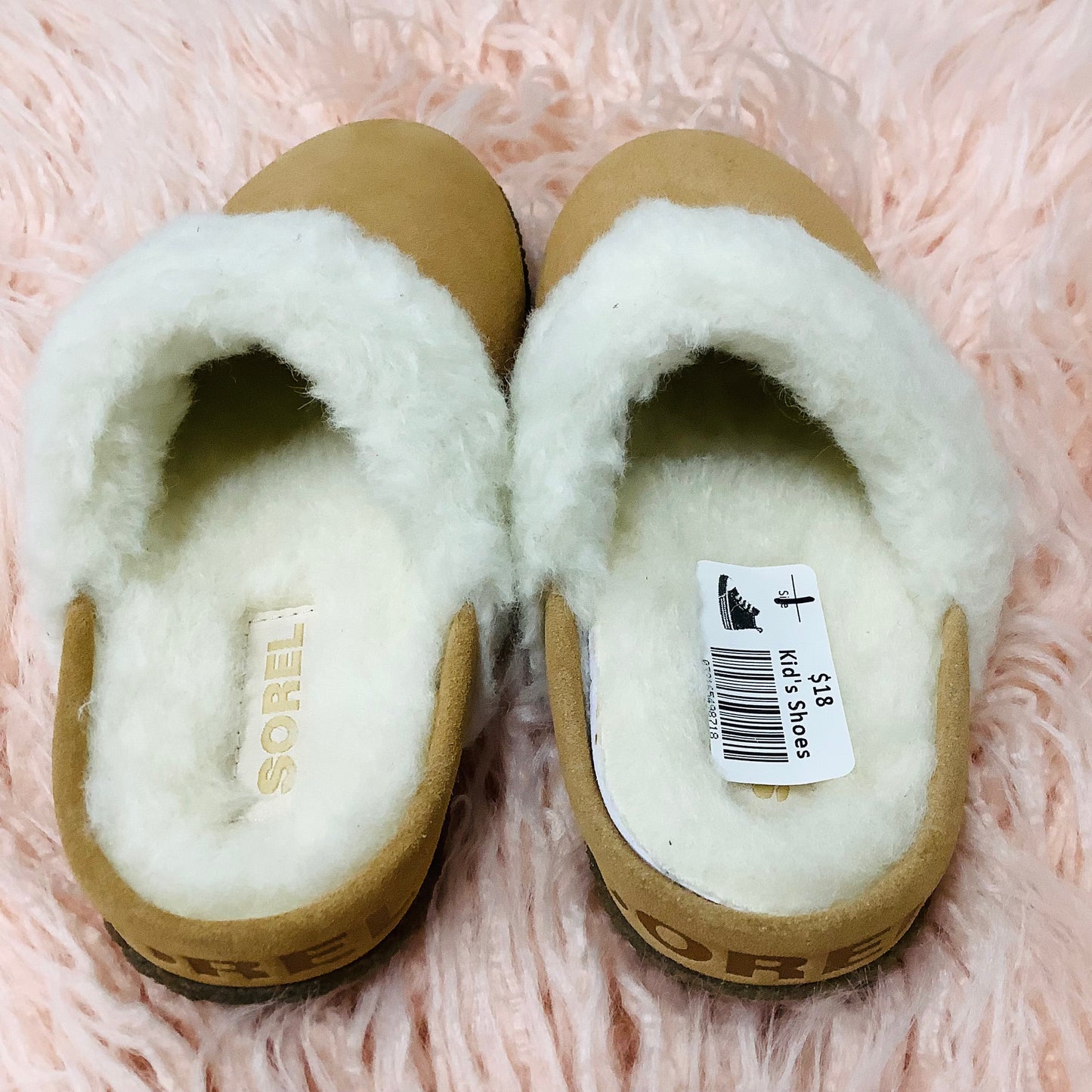 Kids SOREL size 1 leather slip ons