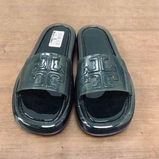 Tory Burch size 8 bubble jelly slide charcoal