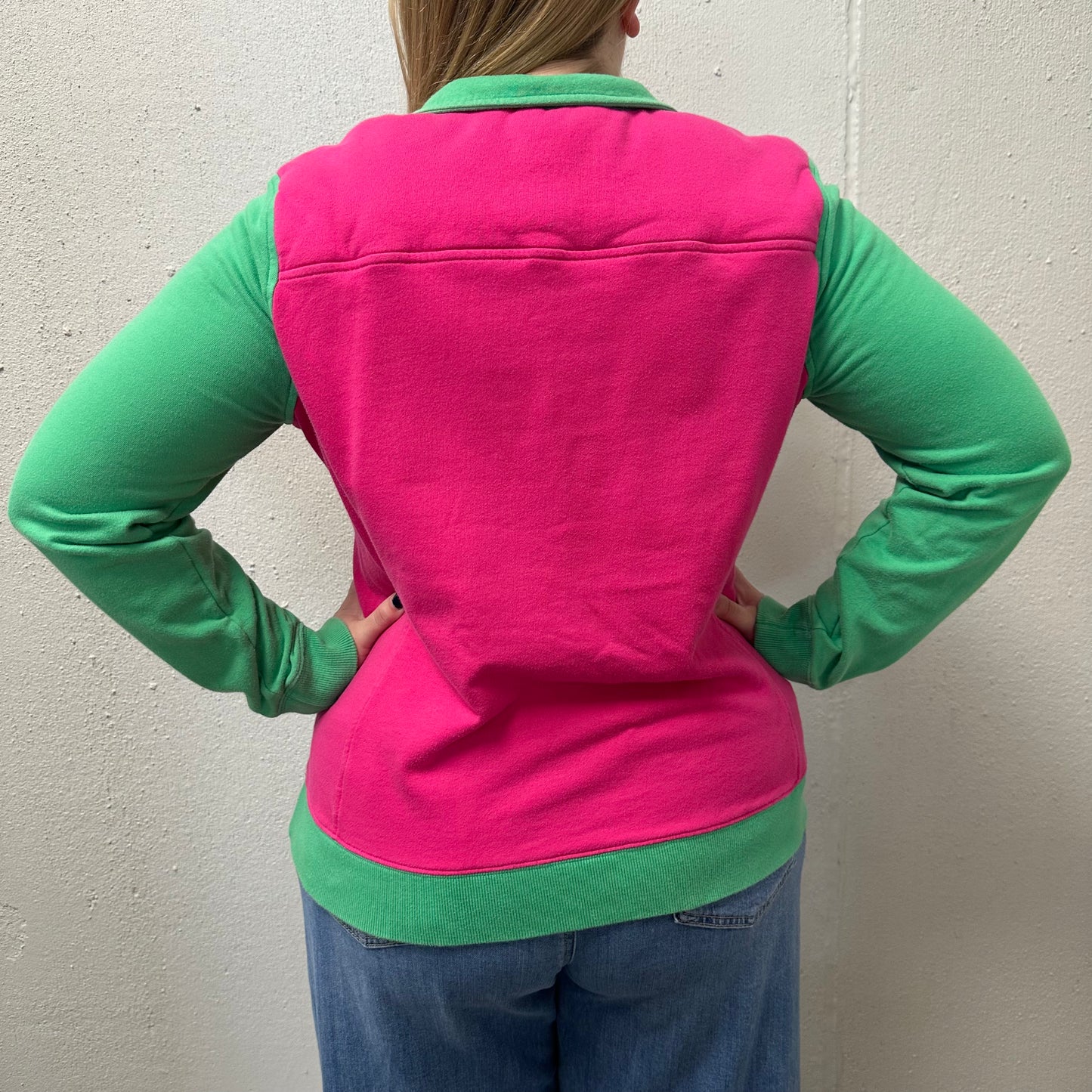 Vineyard Vines XL Pink/Green Half Zip Pullover