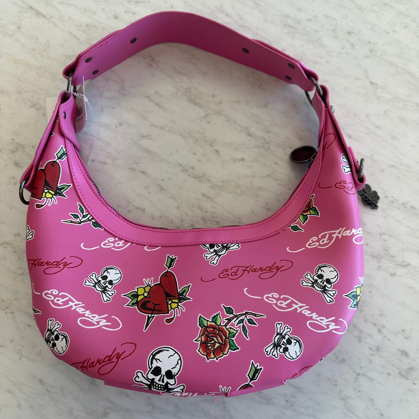 Ed Hardy Pink Shoulder Purse