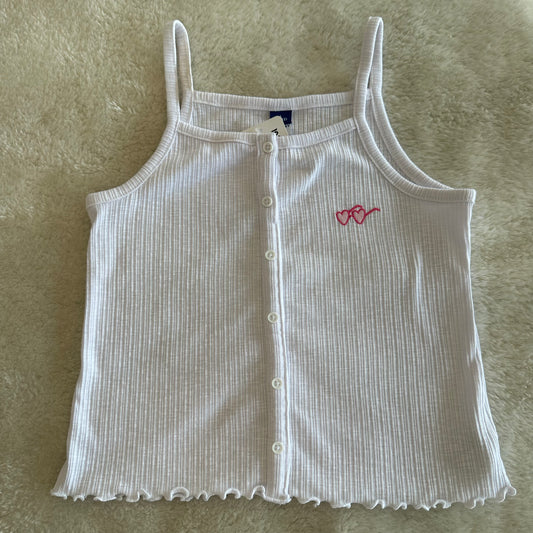 Girls Old Navy L(10/12) White Tank Top