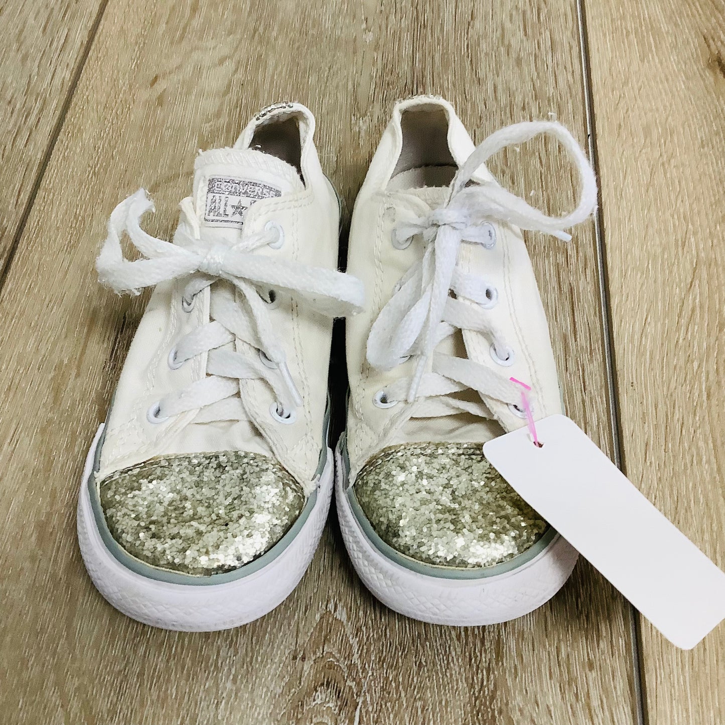 Girls metallic Converse sz 10