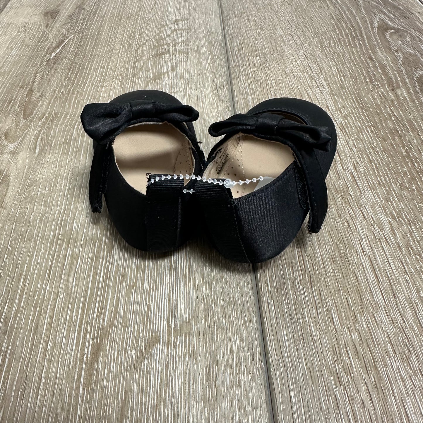 Toddler Felix & Flora 3 Black Bow Shoes