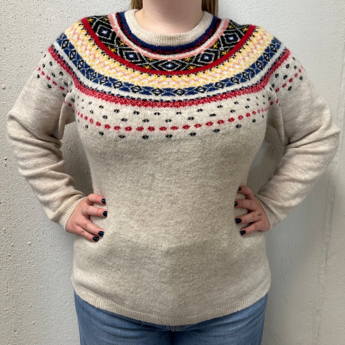 Christoper & Banks L Vintage Isle Knit Sweater