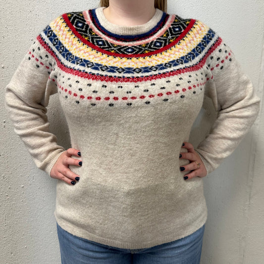 Christoper & Banks L Vintage Isle Knit Sweater
