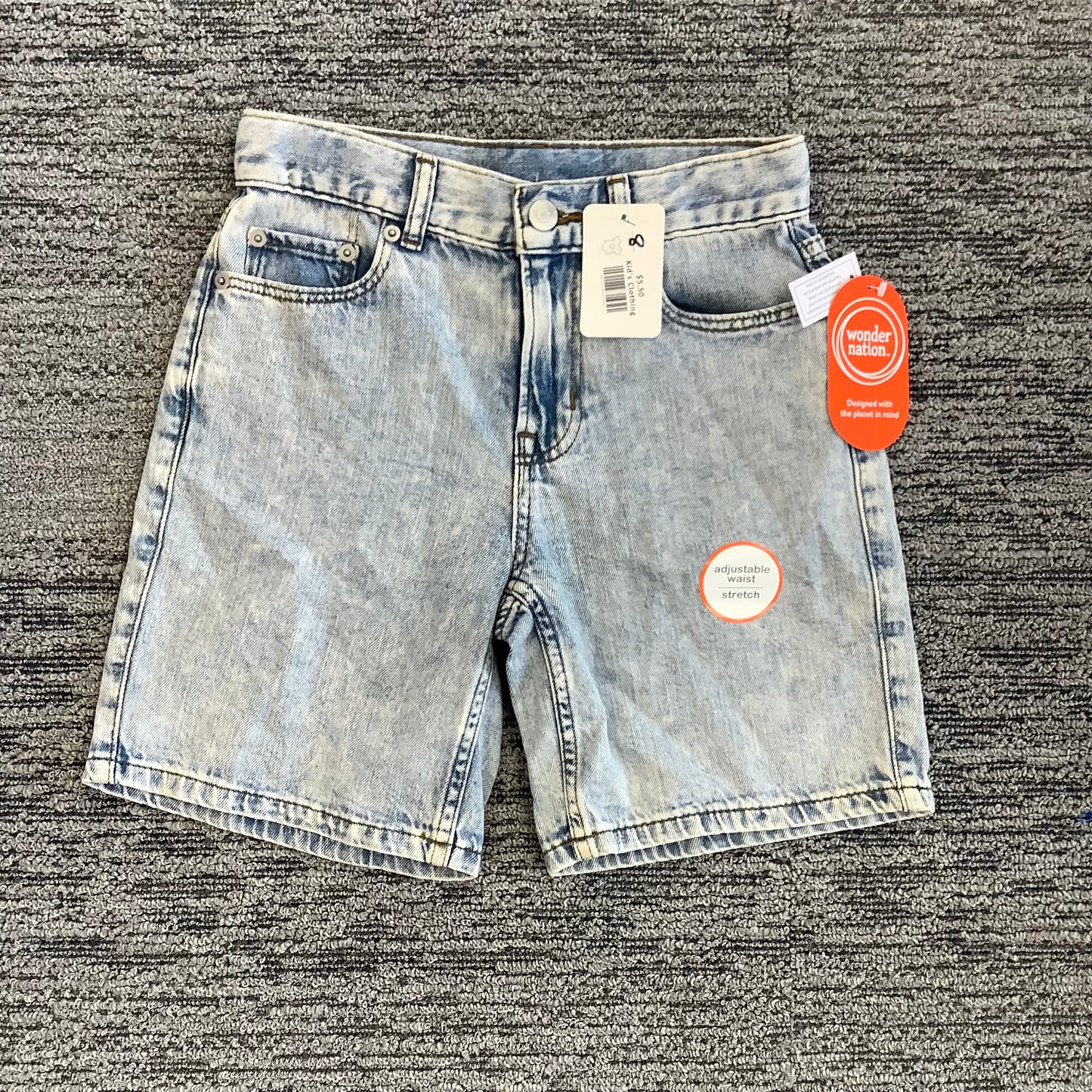 Kids Wonder Nation size 8 boys jean shorts