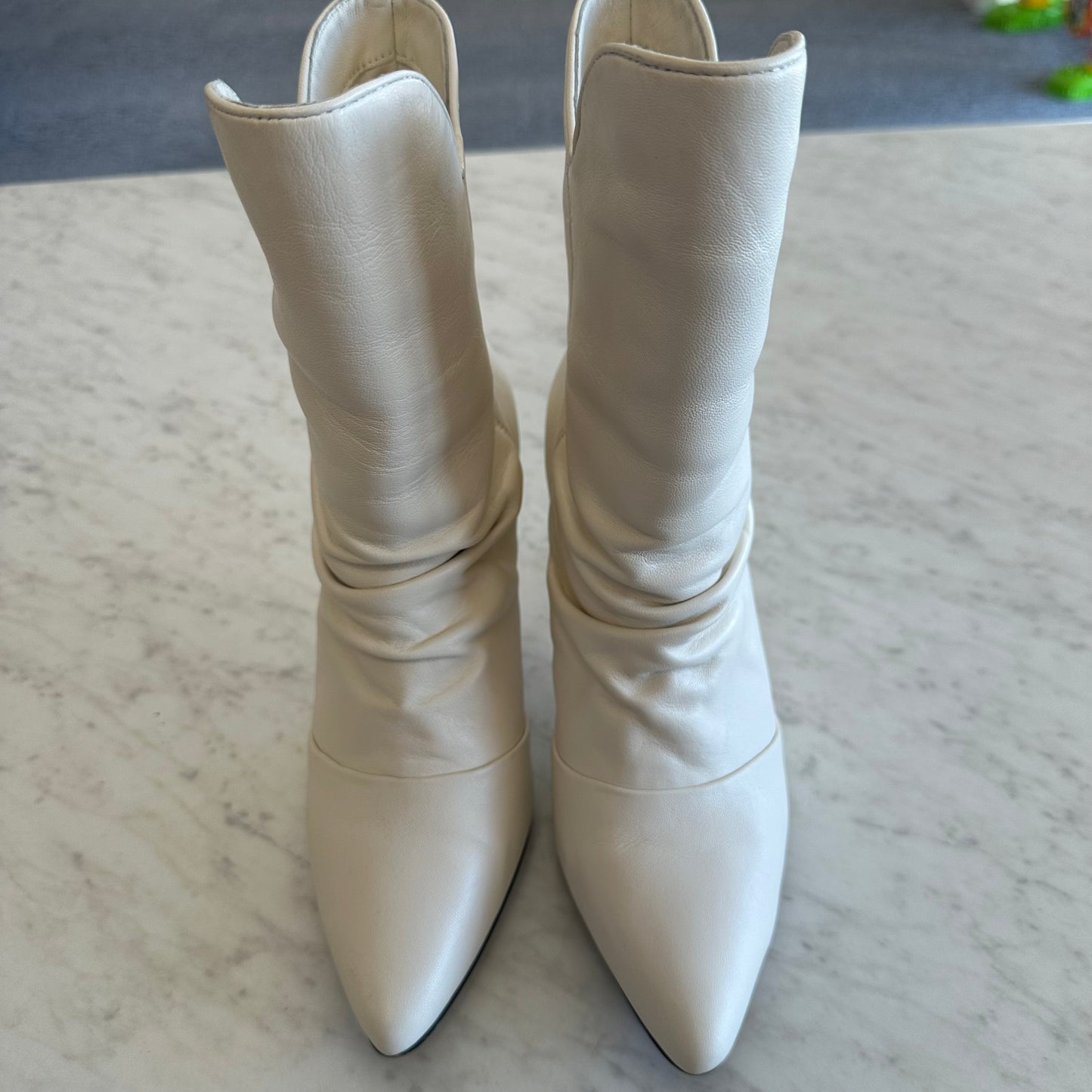 Vince Camuto 7 White Leather Andrissa Booties