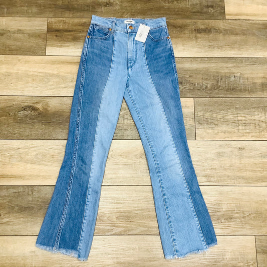 Wrangler 25x32 high rise two-tone jeans