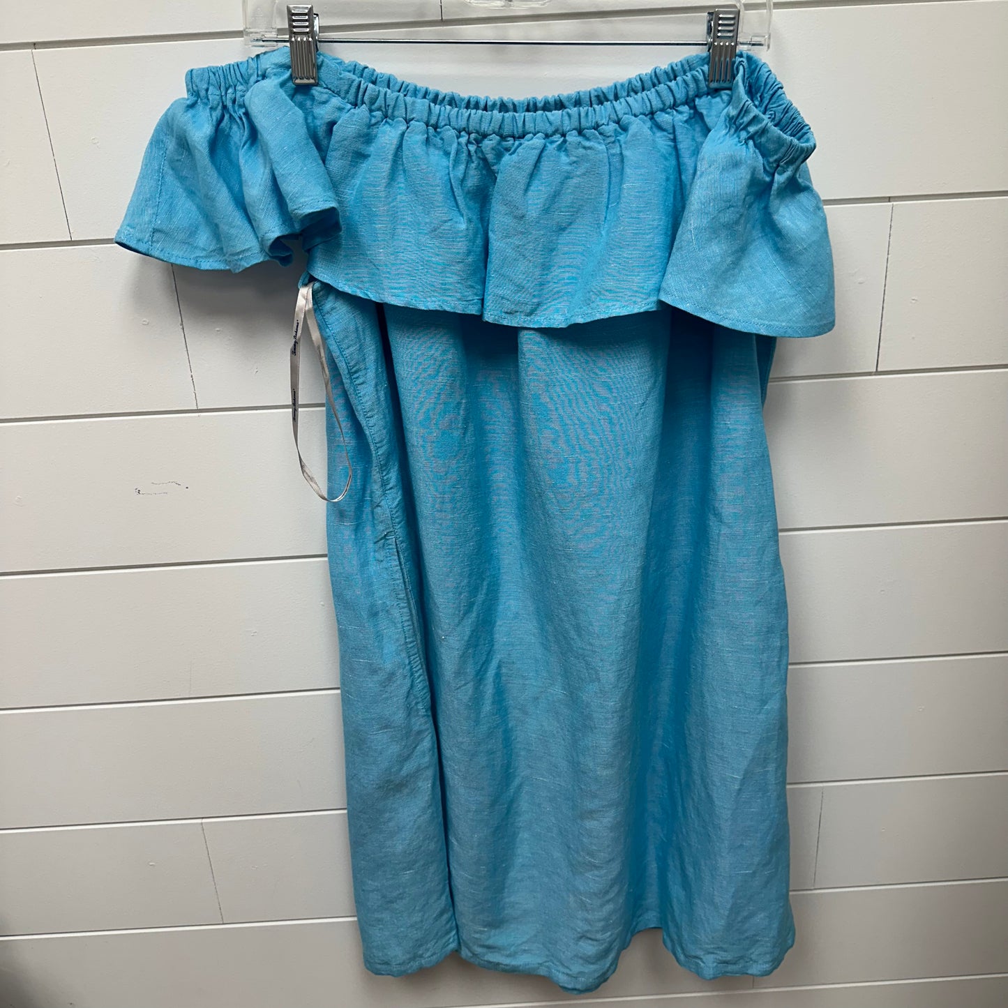 NWT Tommy Bahama XL Blue St.Lucia OTS Ruffle Dress