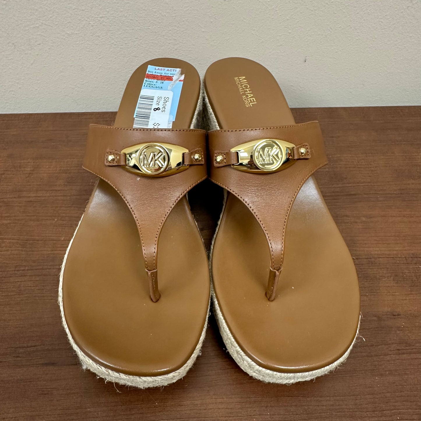Michael Kors 8 Brown Wedged Sandals