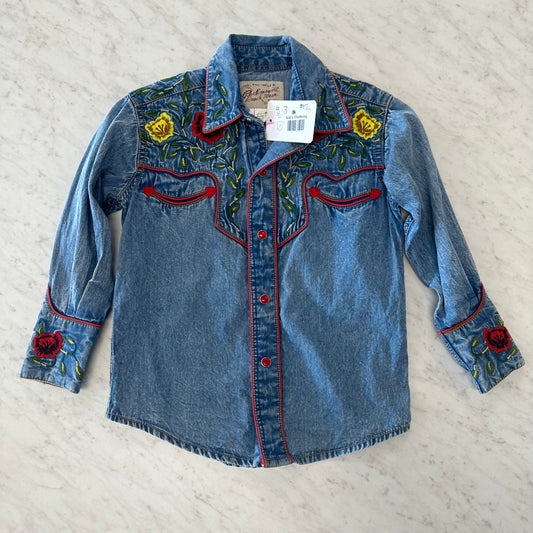 Girls Rockmount Ranch Wear S Western Buttoned Down Top