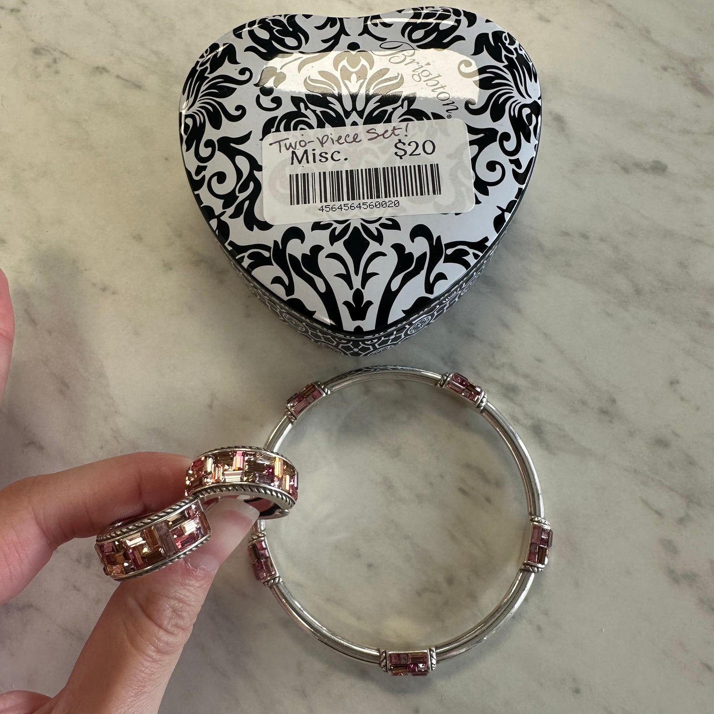 Brighton Pink Two Piece Jewelry Set