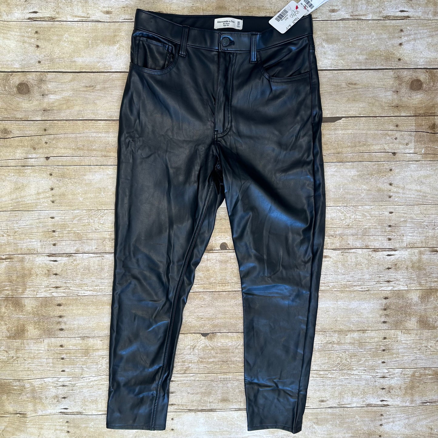 NWT Abercrombie + Fitch 10/30 Black Leather Pants