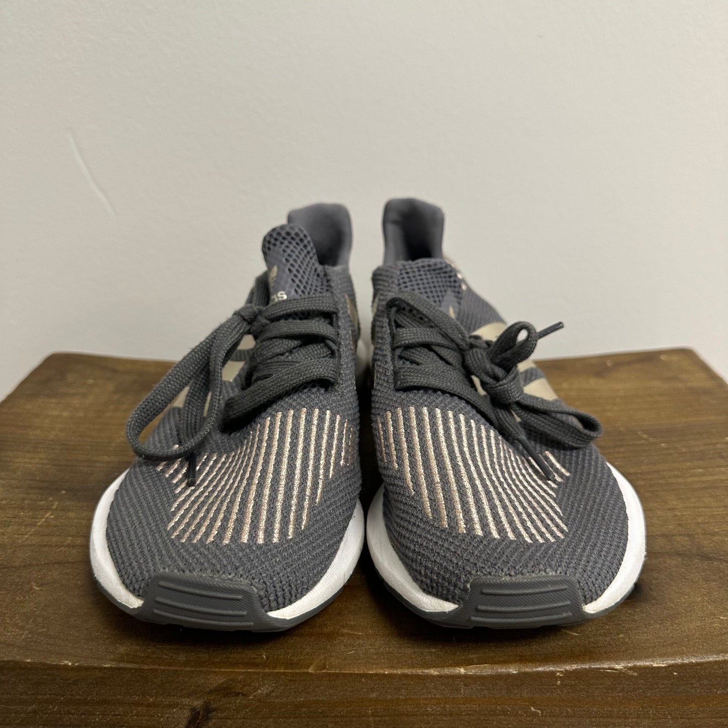 Kids Adidas 4 Grey/Gold Shoes