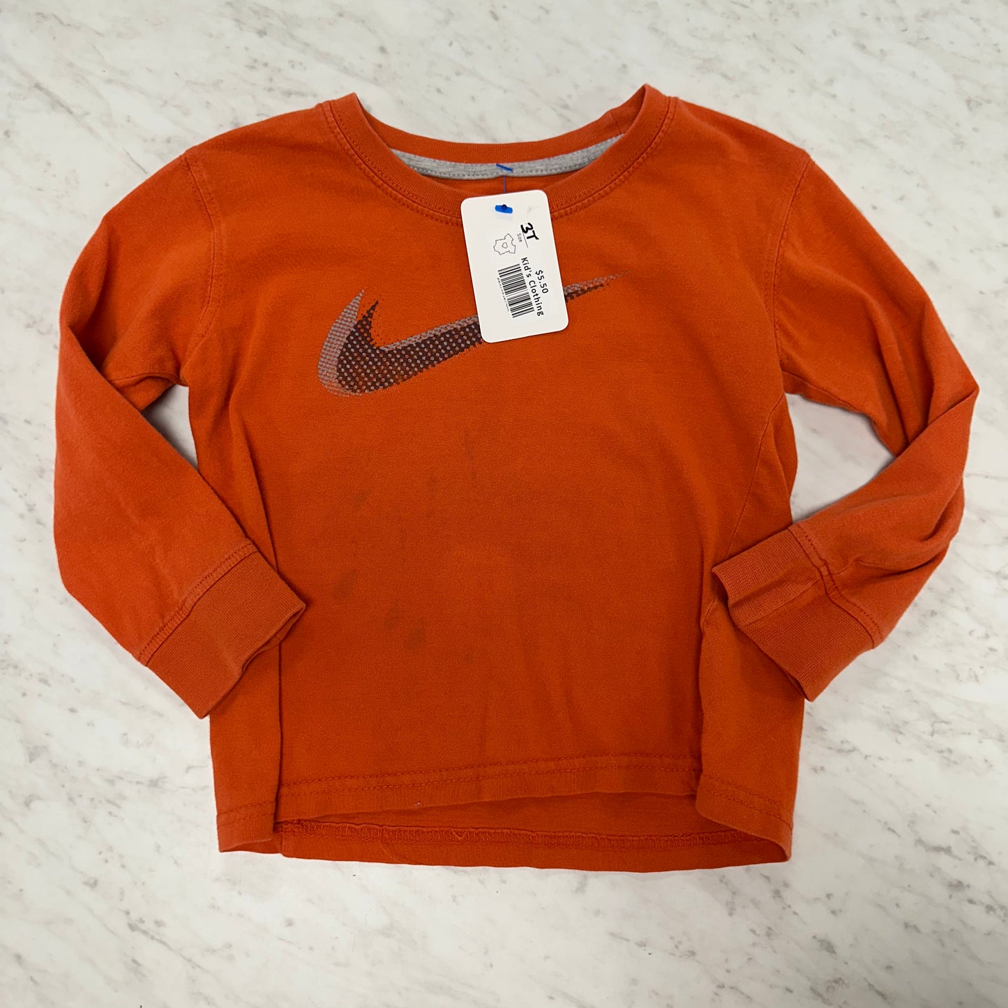 Toddler Nike Orange Long Sleeve Top
