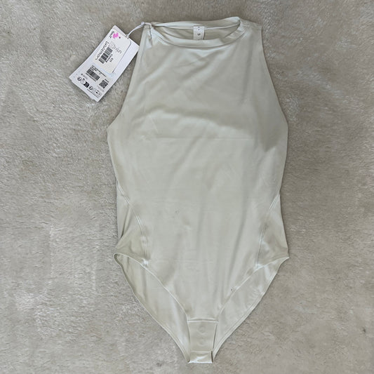 NWT Lululemon S Bone Nulu High-Nack Sleeveless Bodysuit