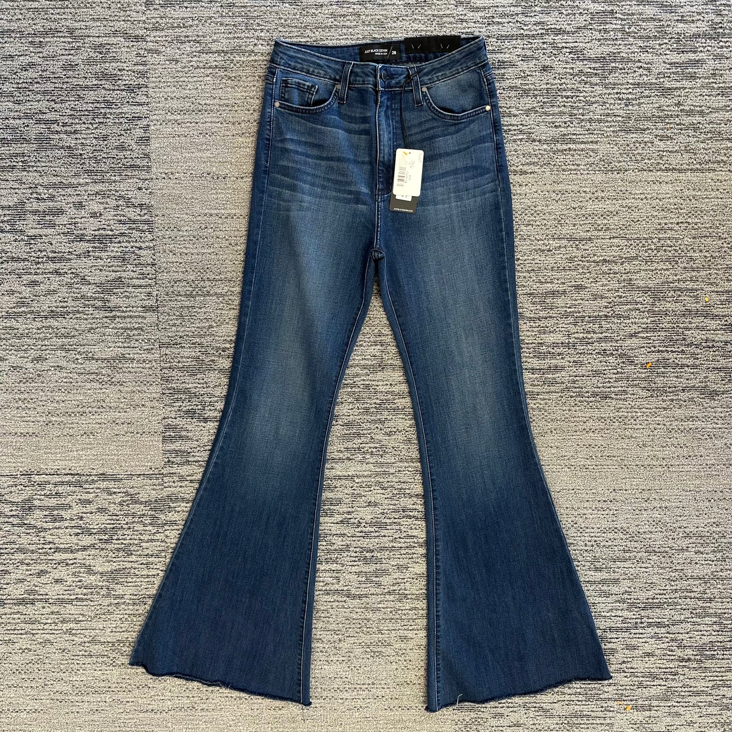 NWT JustBlackDenim 28/6 Flare Dark Jeans