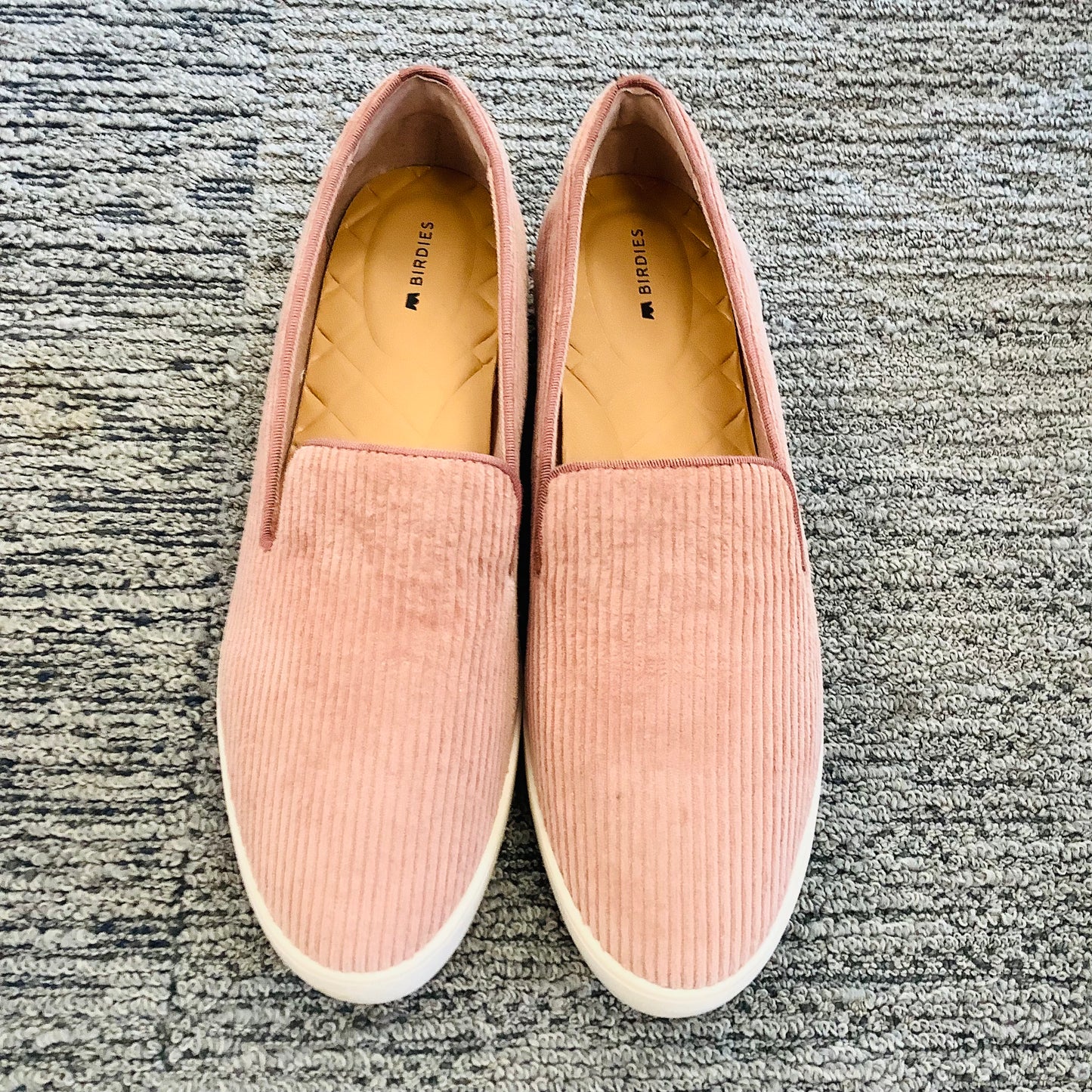 Birdies size 10.5 pink corduroy slip ons