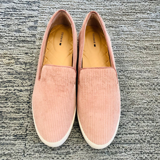 Birdies size 10.5 pink corduroy slip ons