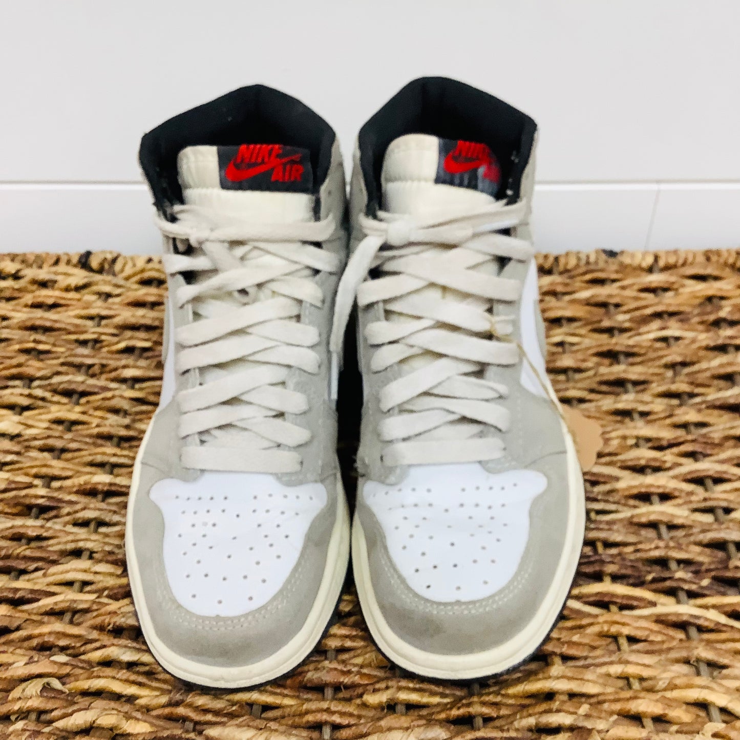 Nike Kids Air Jordan’s size 5.5Y grey/white