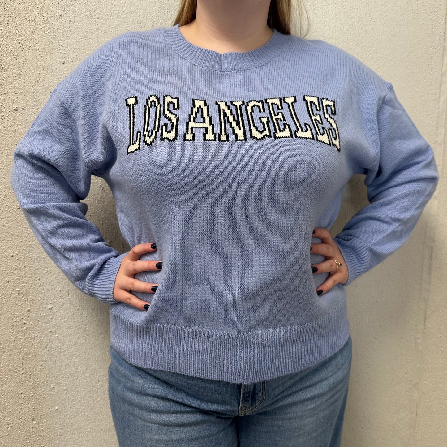 Sweet Envy L Blue “Los Angeles” Blue Sweater