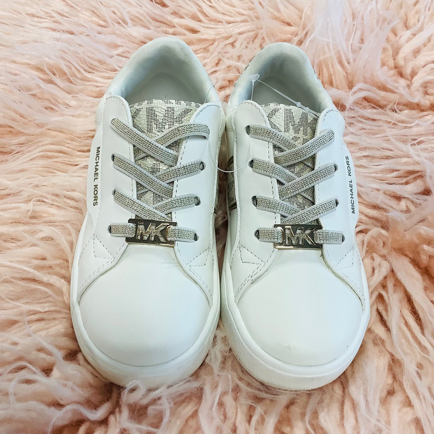 Kids Michael Kors size 9 gold/white sneaker