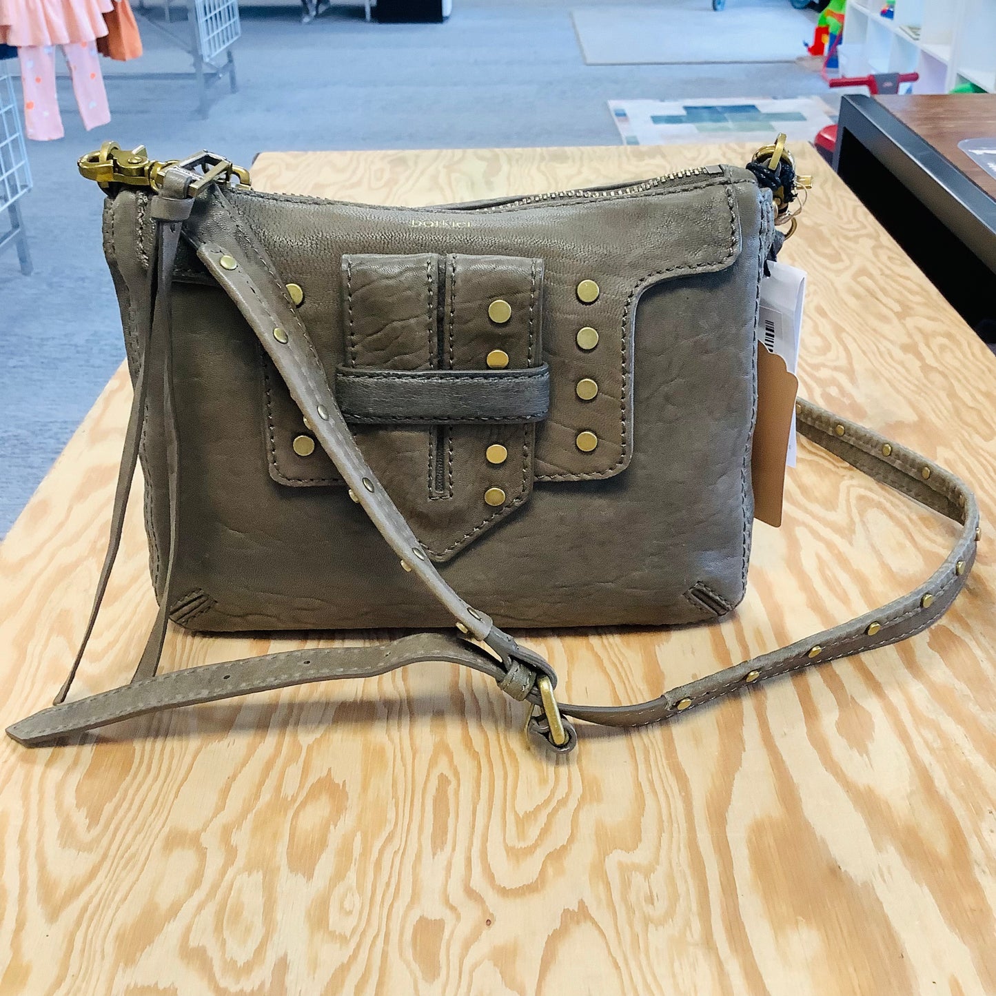 Botkier designer leather crossbody olive green