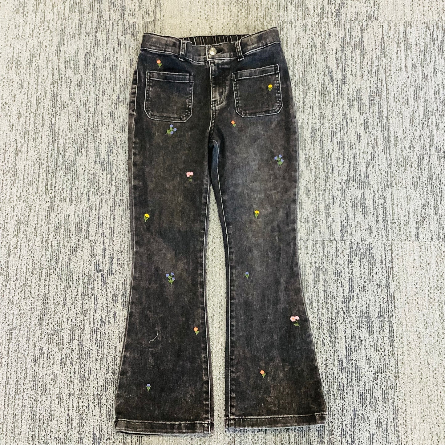 Kids Cat & Jack floral jeans size 10