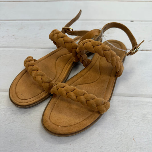 Girls Cat & Jack 5 Brown Suede Sandals