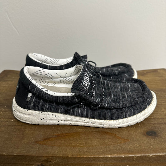 Kids Hey Dude 13 Dark Grey/White Shoes