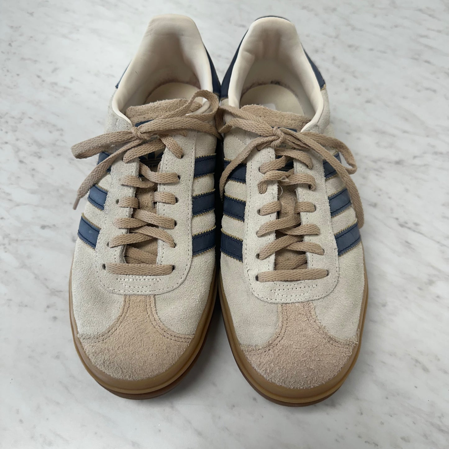 Adidas 8 Gazelle Blue/Sand Shoes