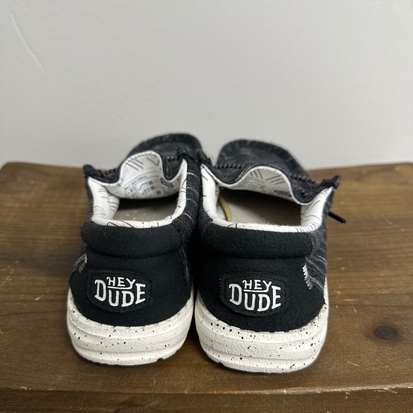Kids Hey Dude 13 Dark Grey/White Shoes