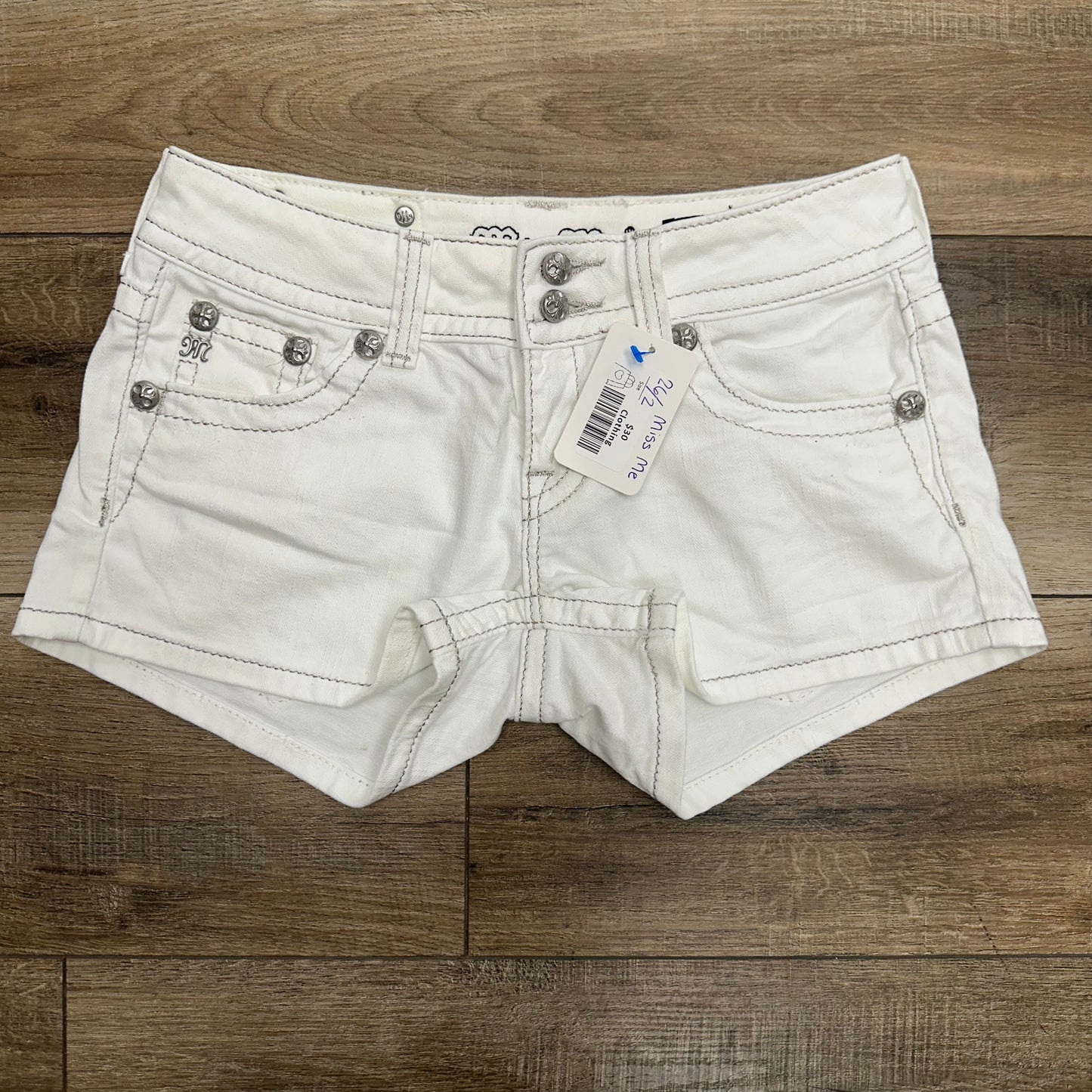 Miss Me 26 White Shorts