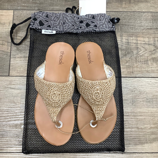 The Sak Shana size 6 tan crochet sandals NWT