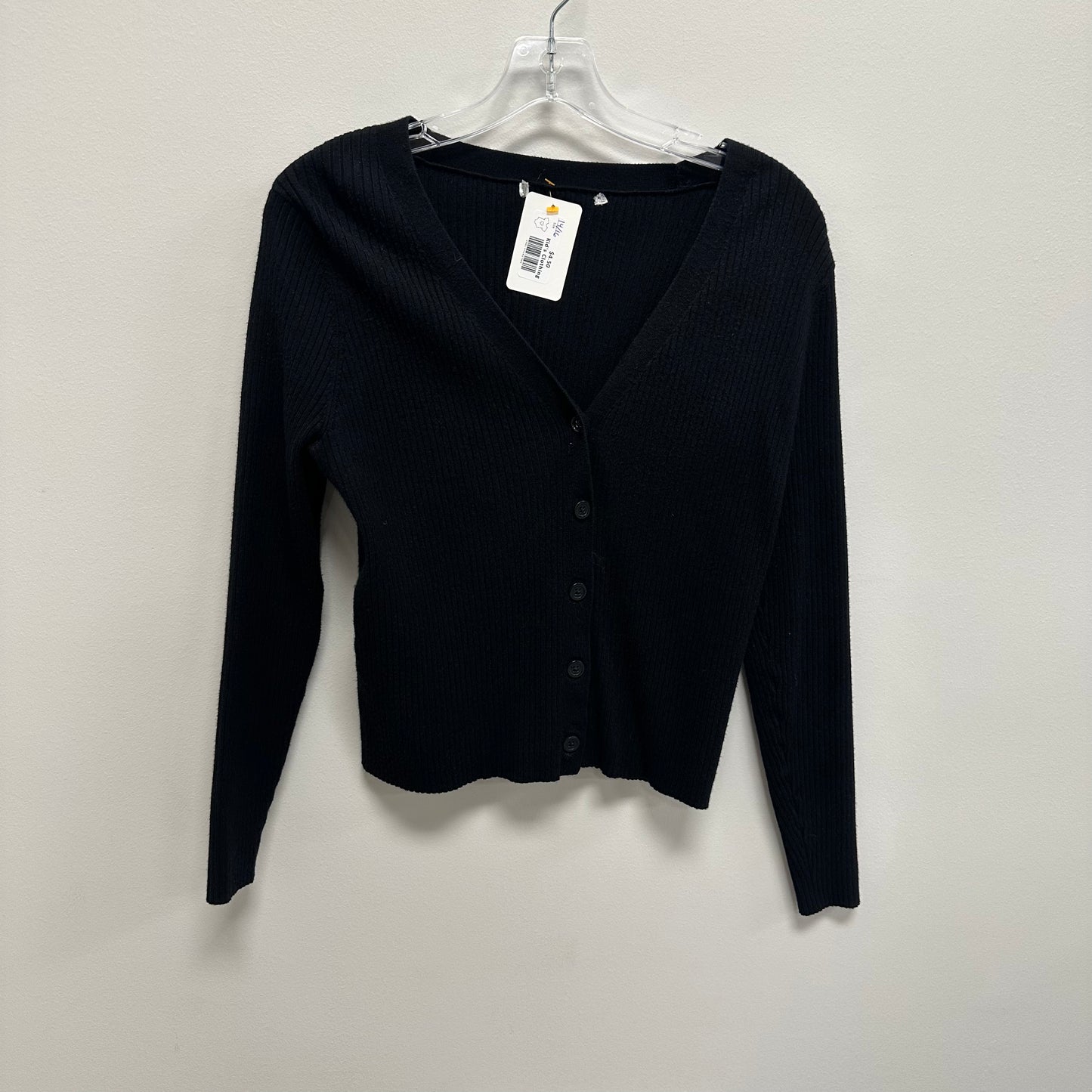 Kids 14/16 Black Buttoned Up Sweater