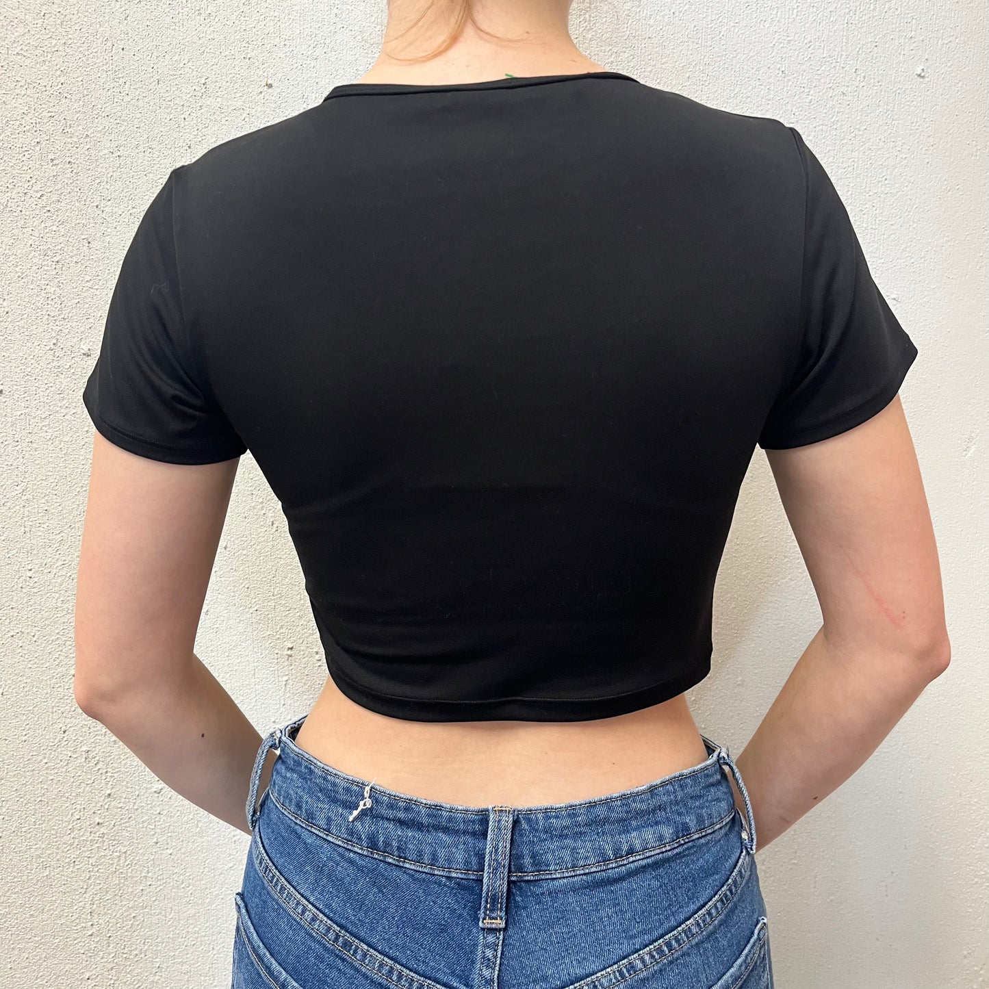GymShark S Black Cropped Top
