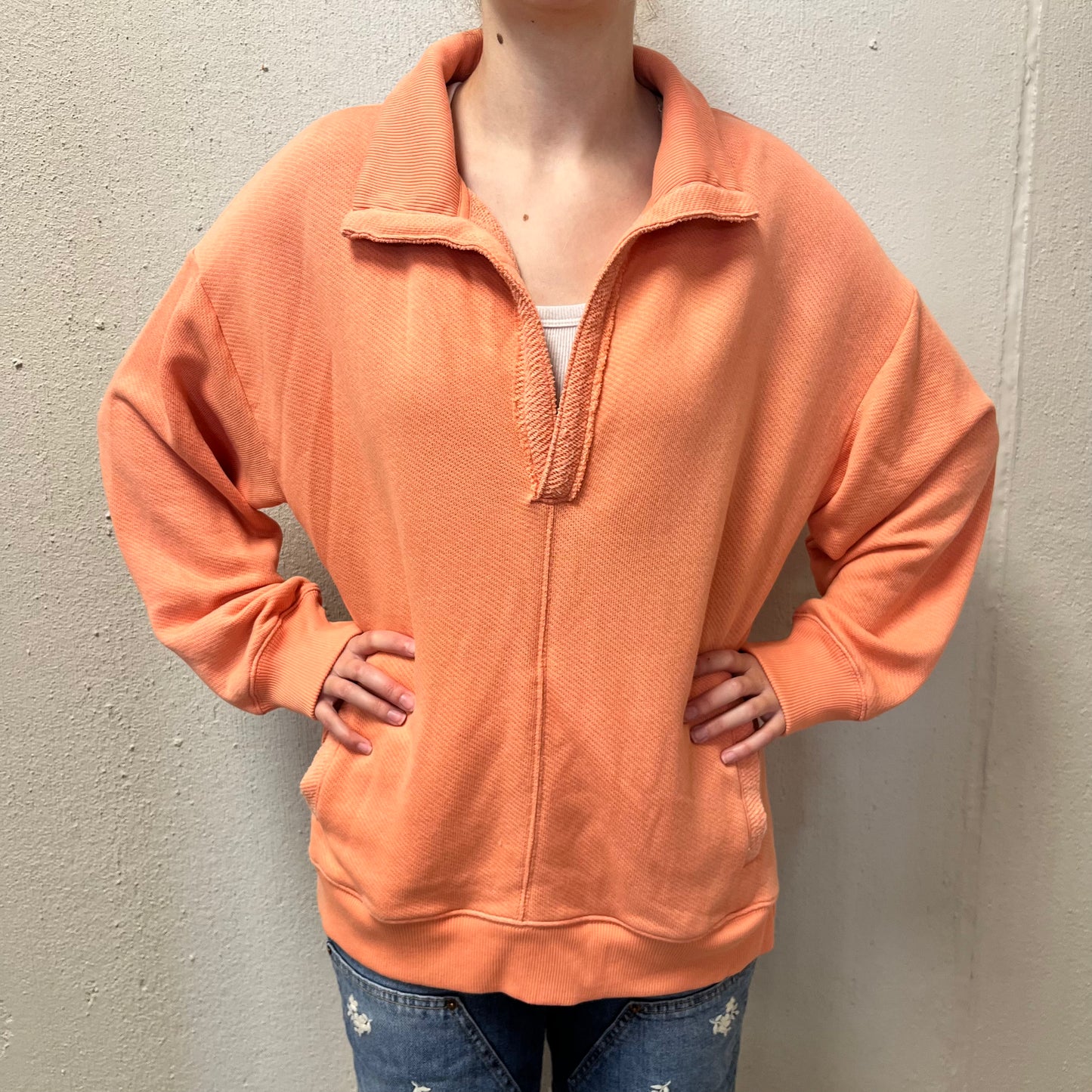 American Eagle S Coral Pullover Top