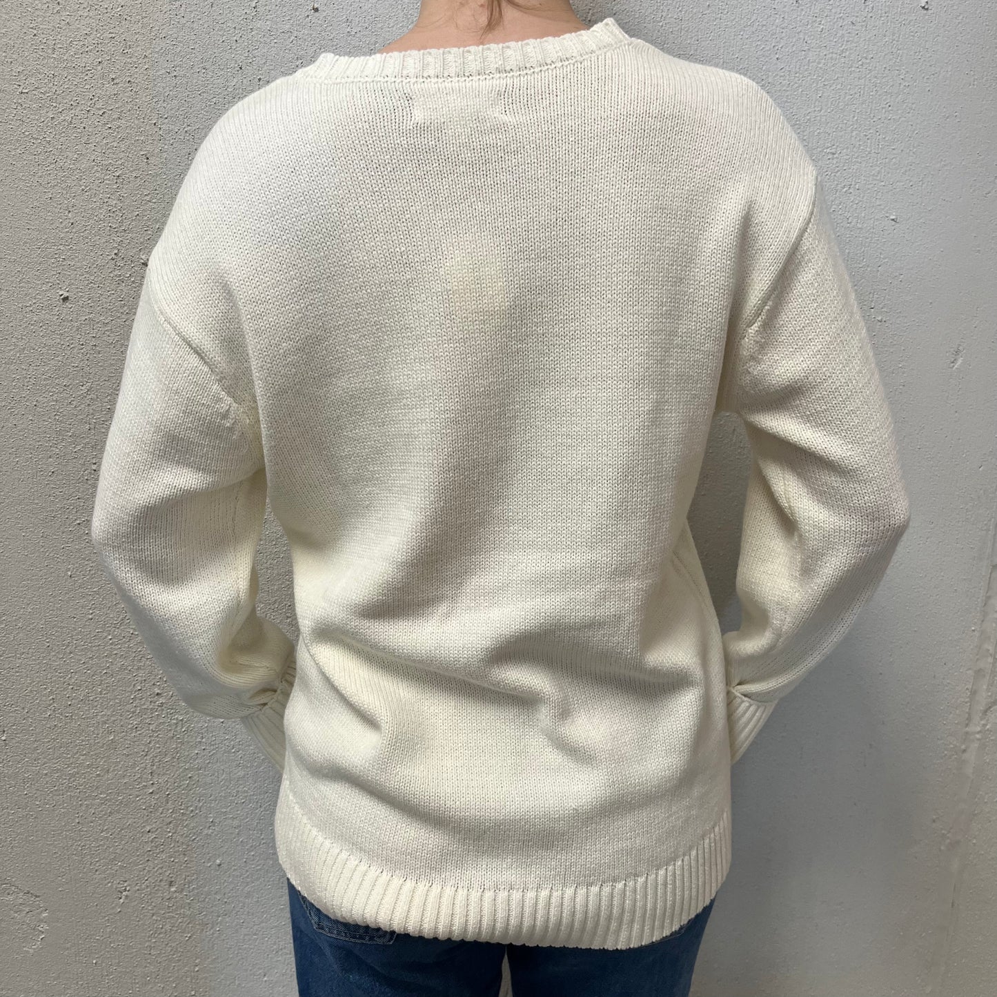 NWT Aeropostale S Cream Bear Sweater