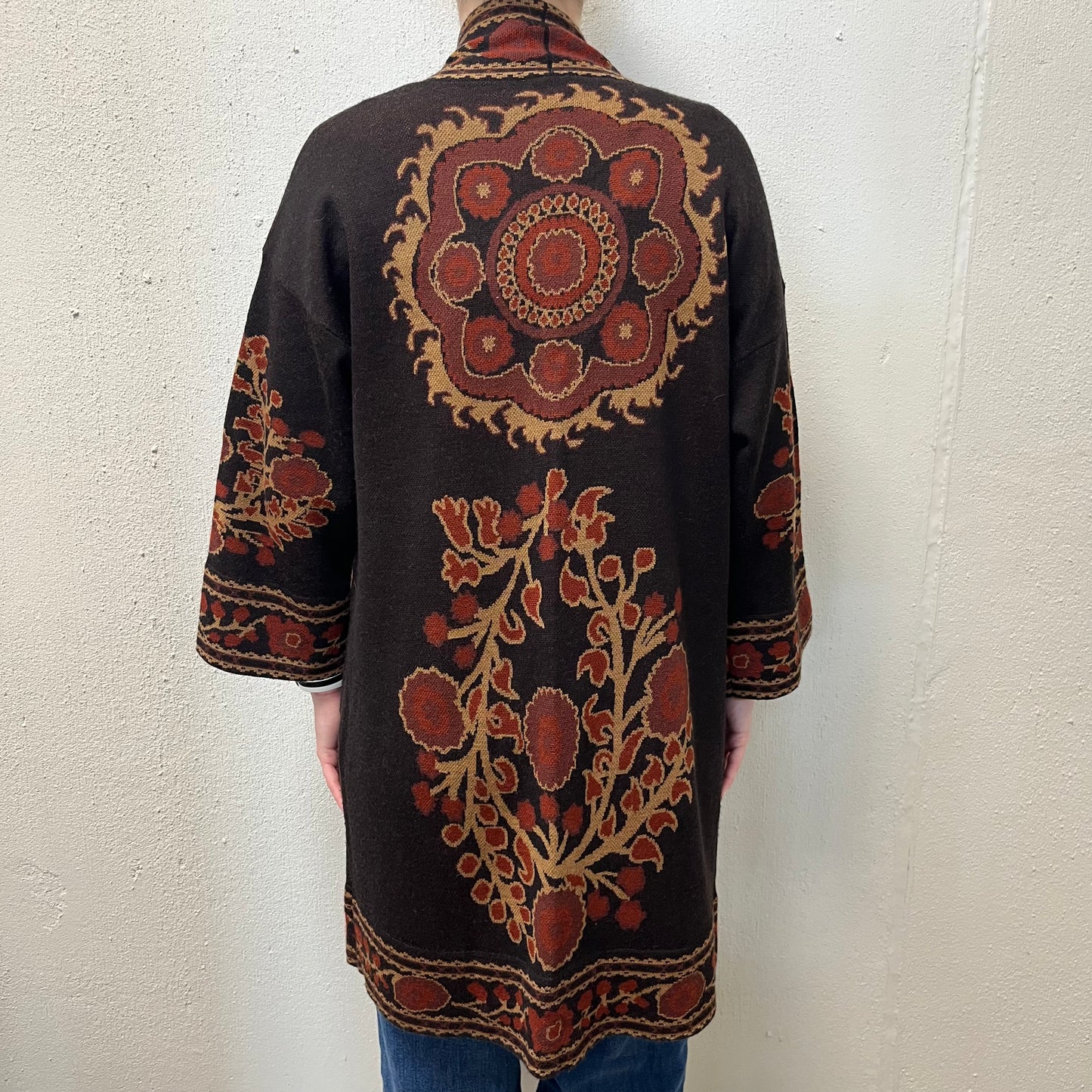 Soft Surroundings M Vitrine Jacquard Cardigan