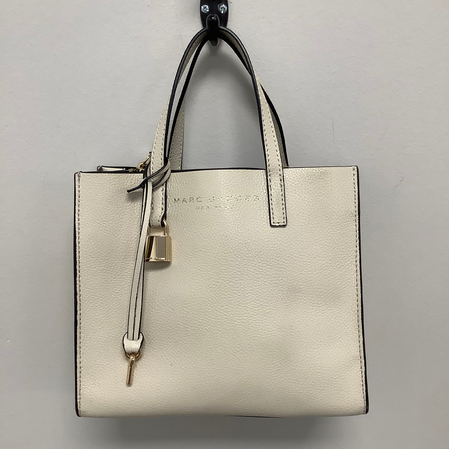 Marc Jacobs small ivory satchel with 2 long straps