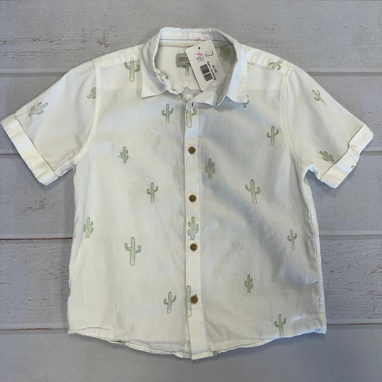 Boys Zara 7 Cactus Buttoned Up Shirt