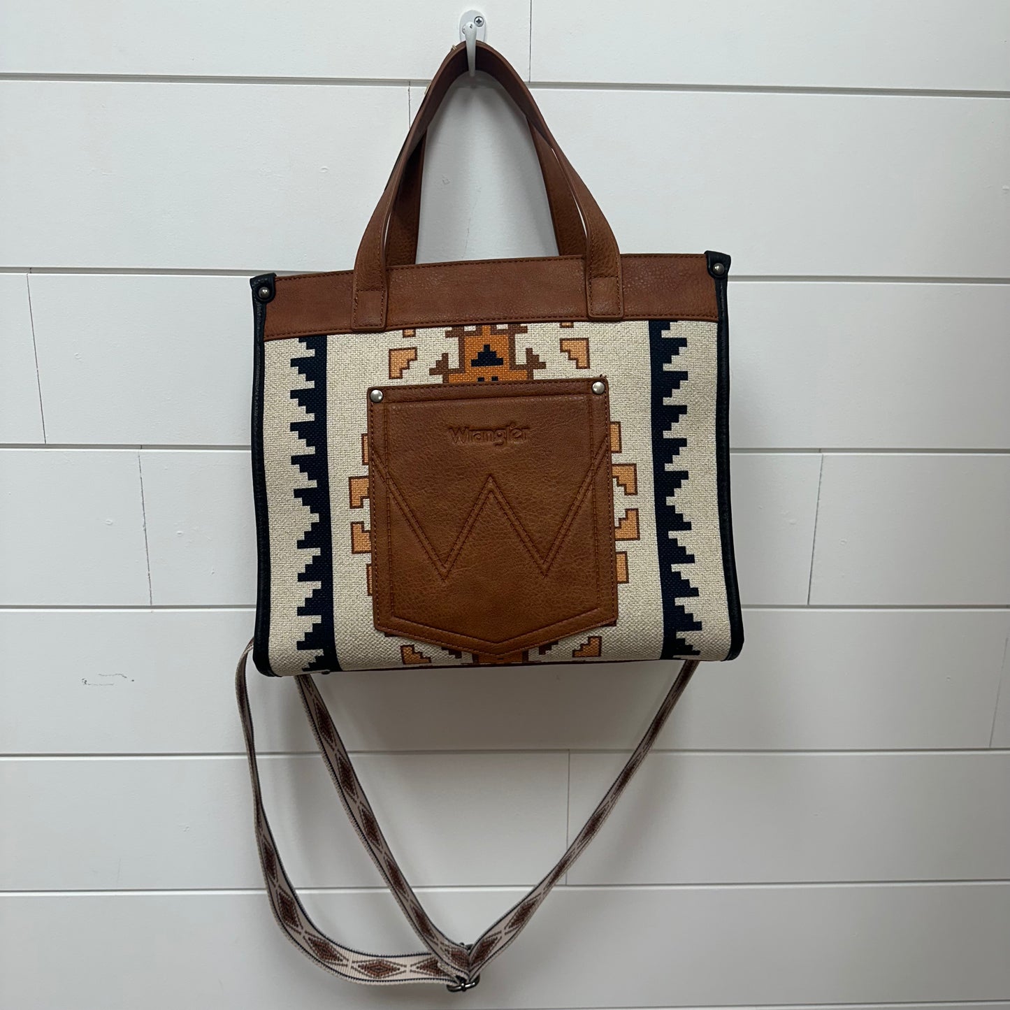Wrangler Lucia Buckle Tan Tote Bag