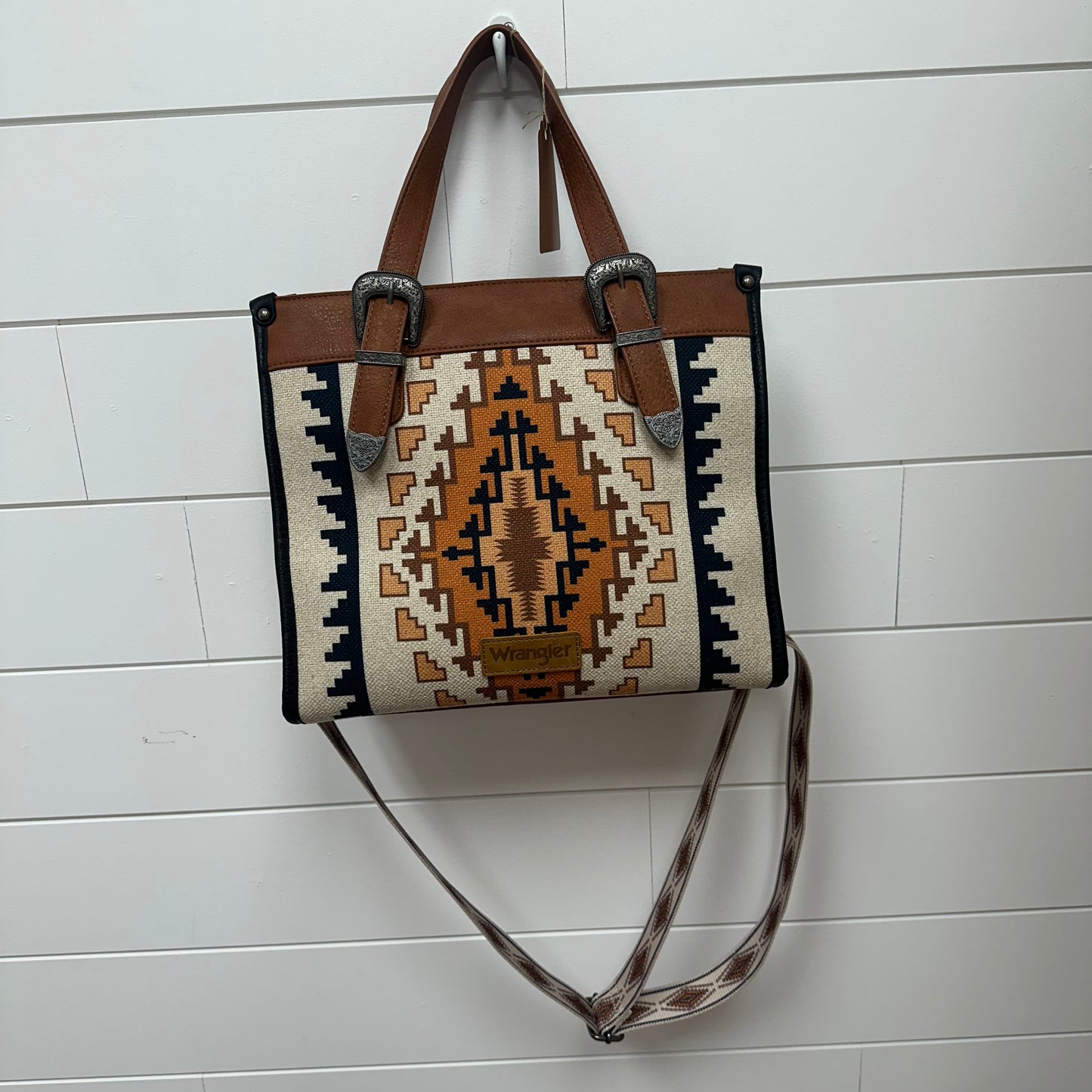 Wrangler Lucia Buckle Tan Tote Bag