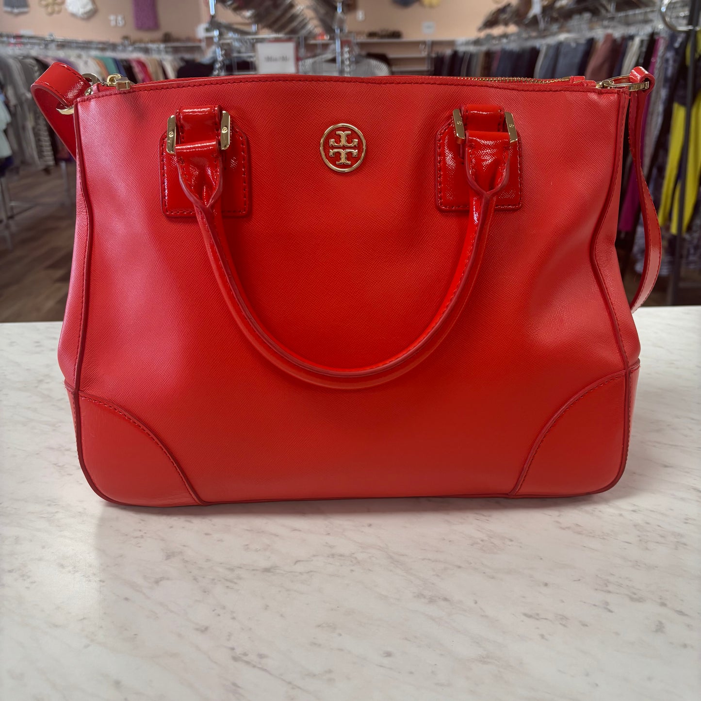Tory Burch red poppy purse