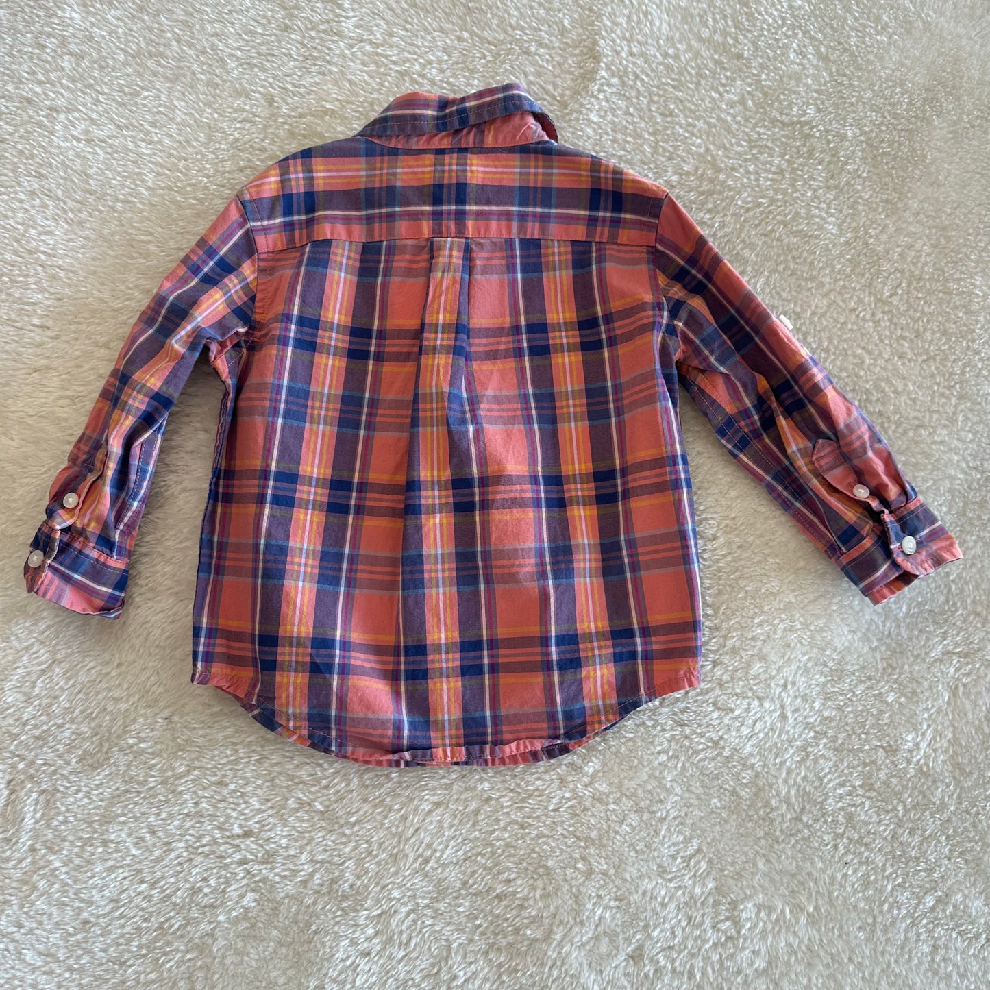 BabyBoy Janie and Jack 12-18M Plaid Buttoned Down