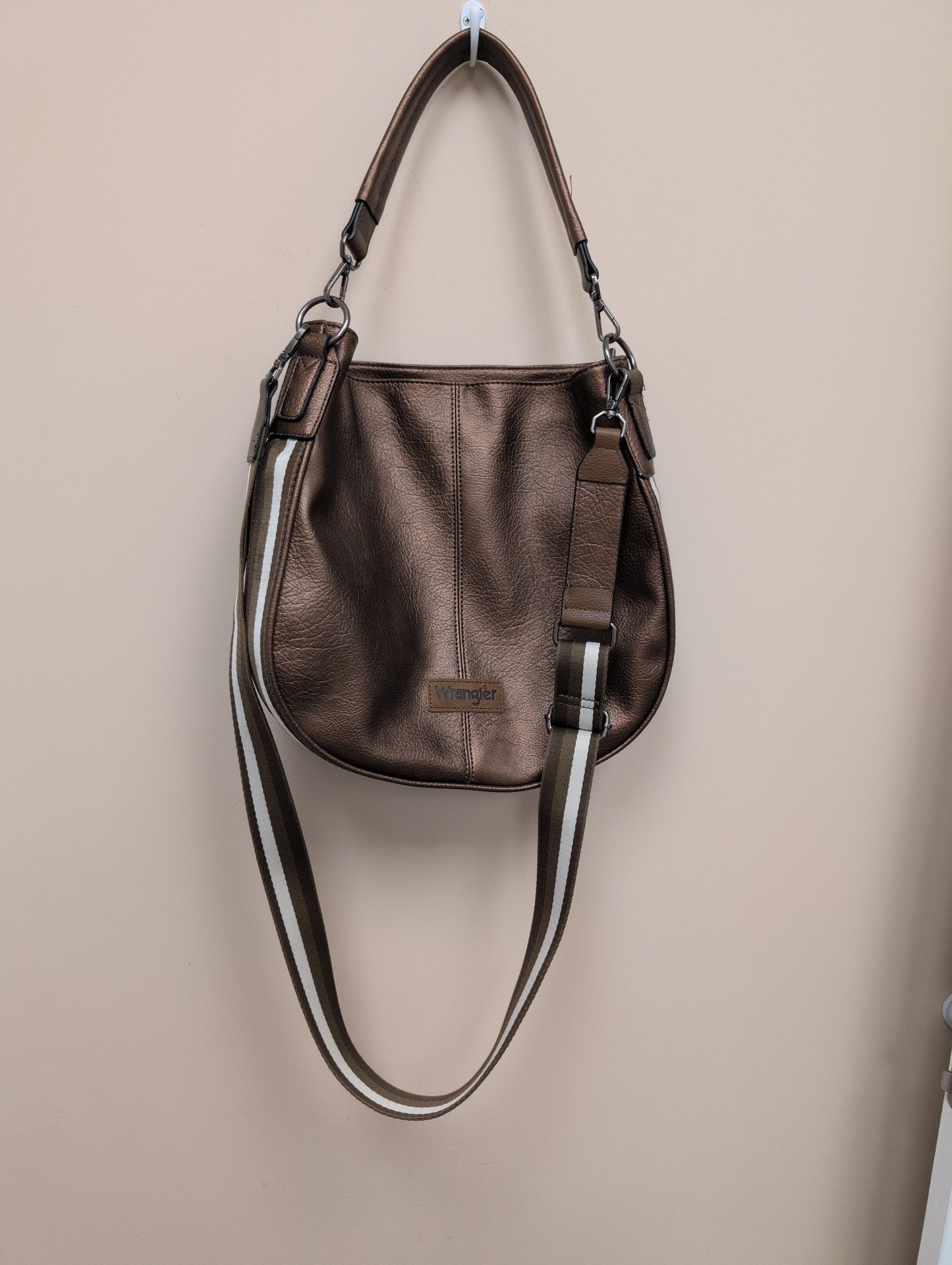 Wrangler Hobo Bag with Striped Shoulder Strap